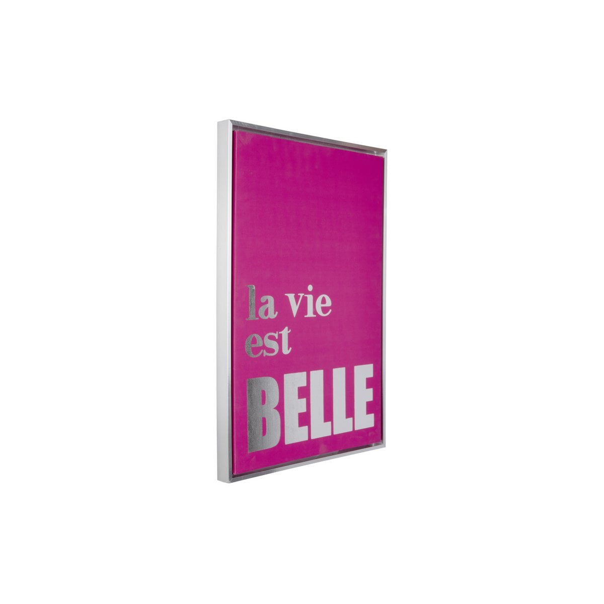 La Vie Est Belle Wandbild Rosa 60 cm – Life Is Beautiful Leinwand