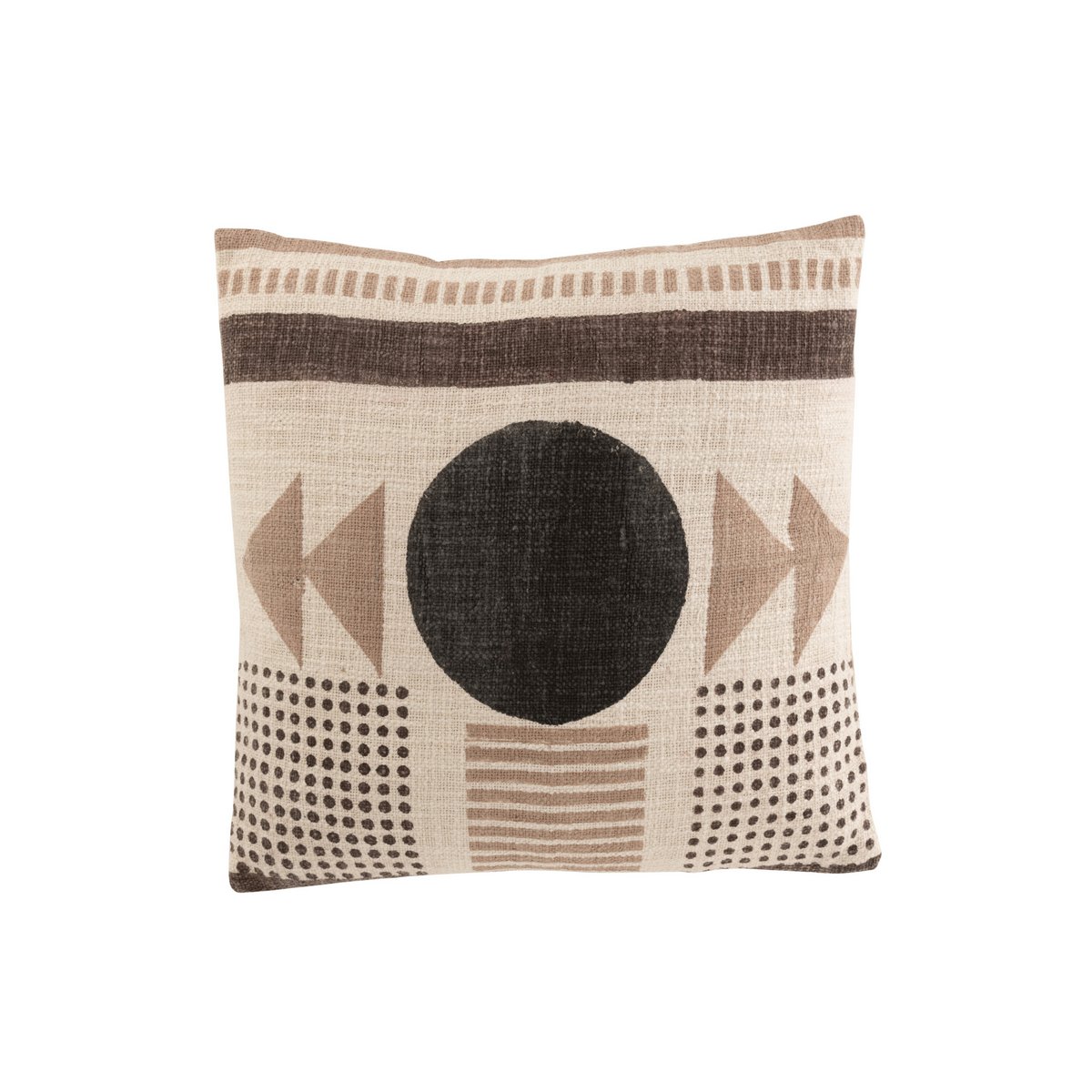 J-Line Kissen African Graphic Baumwolle Beige/Braun