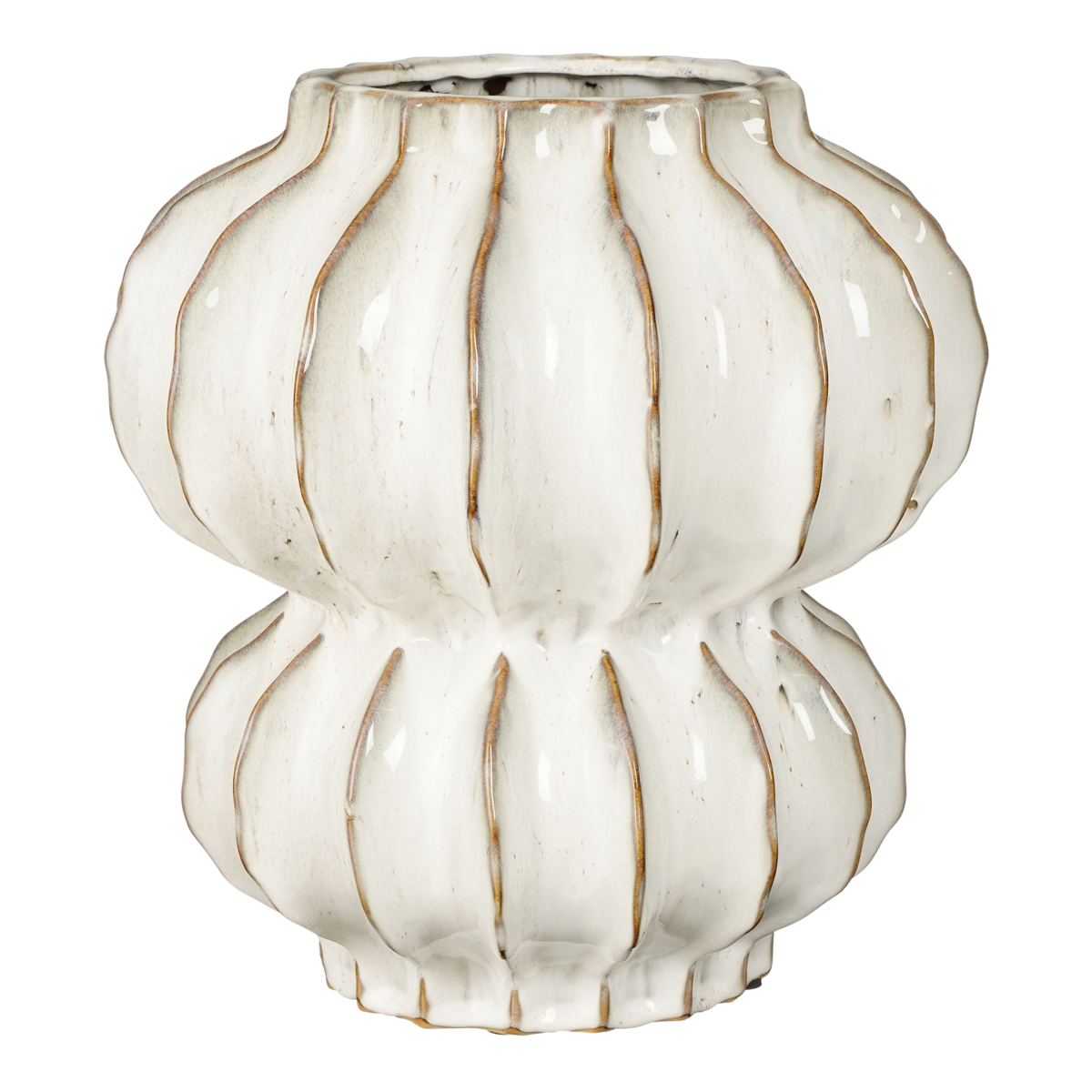 Altea Vase H35 x Ø33 cm Keramik creme weiß