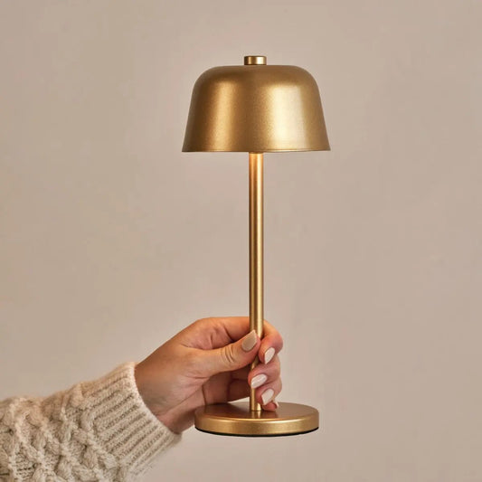 Wiederaufladbare LED Tischlampe Anton Gold dimmbar kabellos