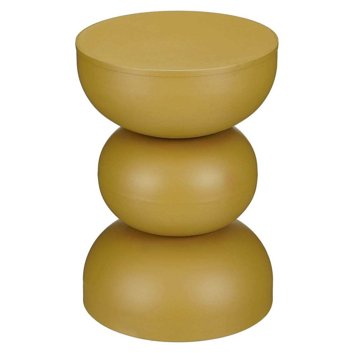 Beistelltisch rund gelb skulpturales Design