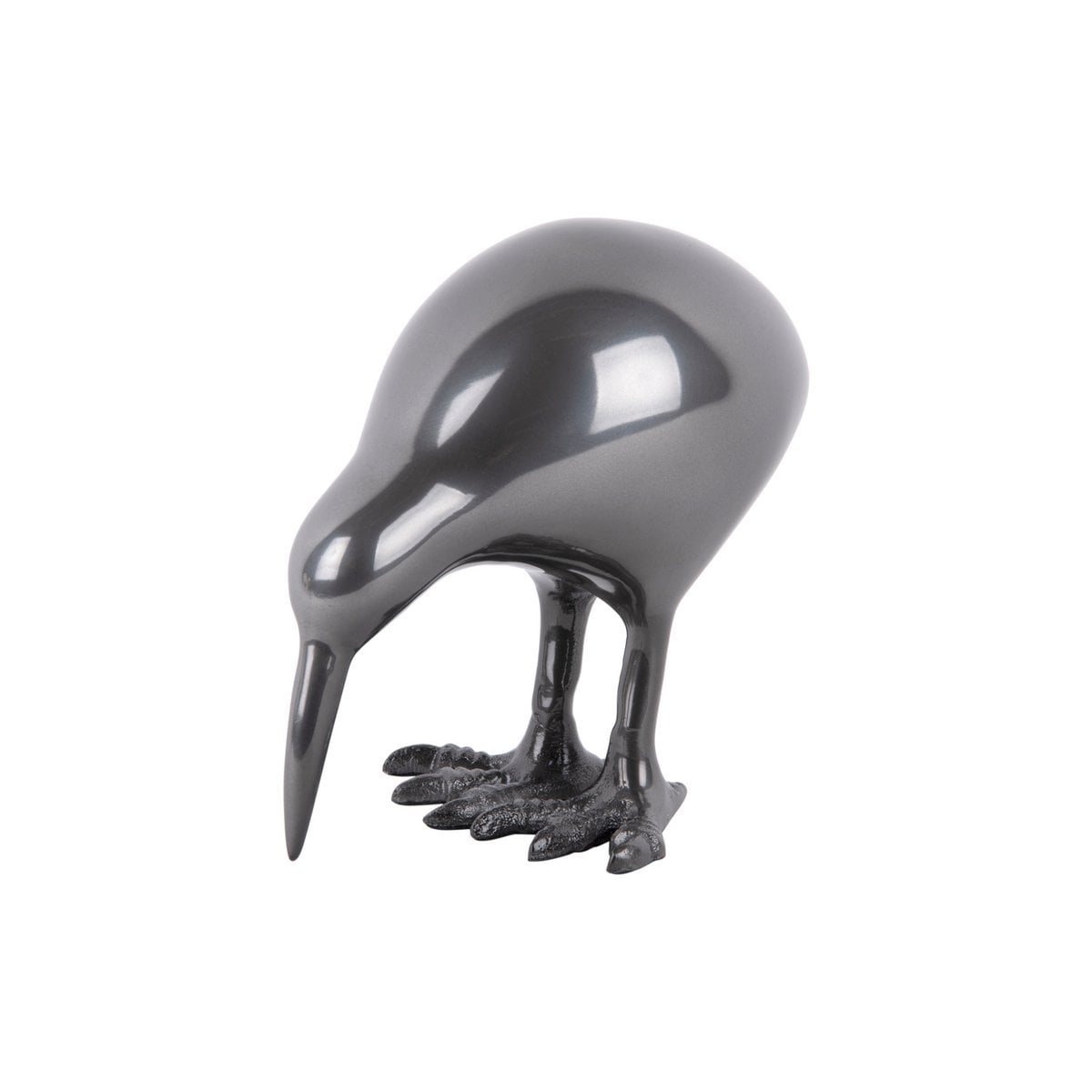 Kiwivogel Dekofigur Schwarz ca. 16 cm – Aluminium von Present Time