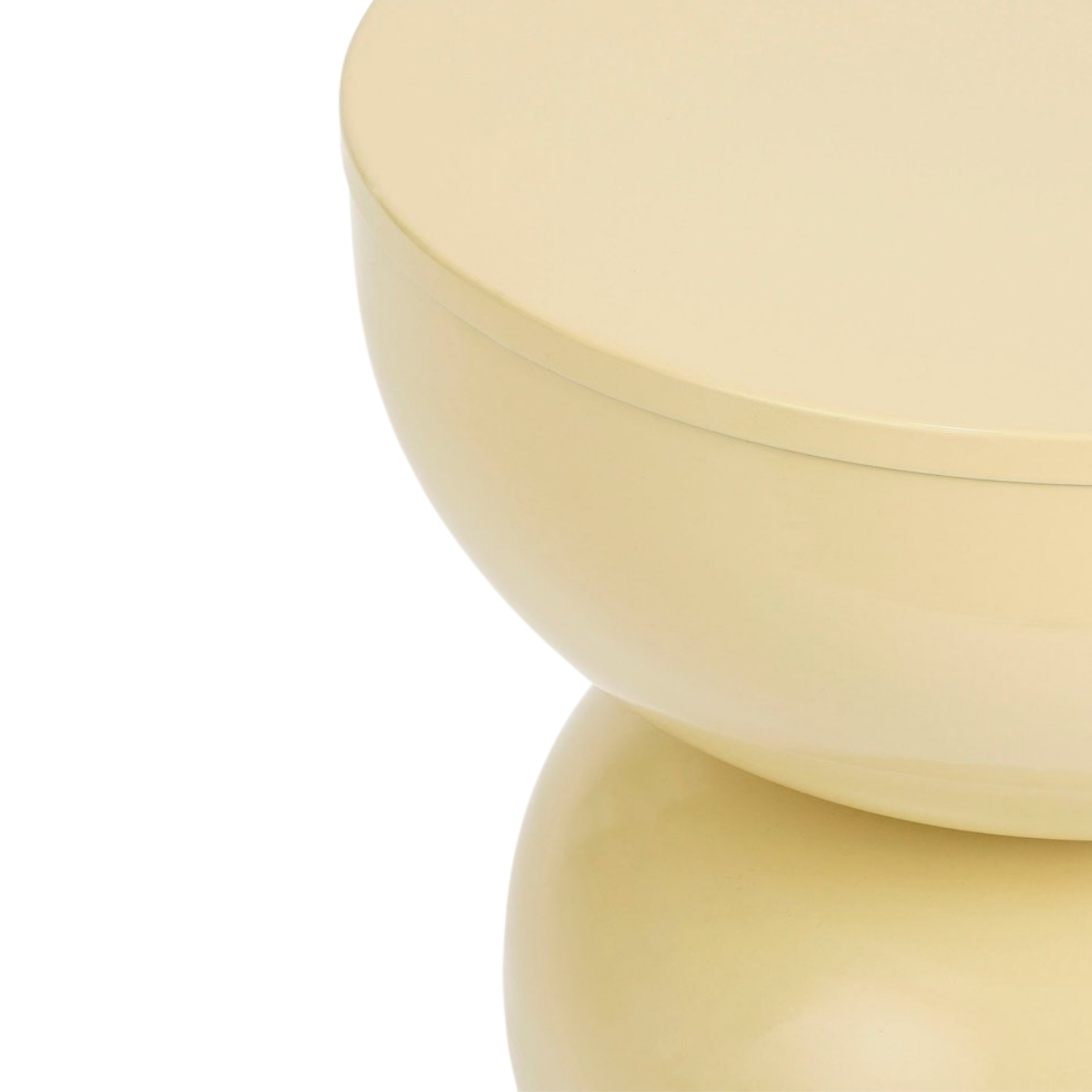 Beistelltisch beige rund 46 cm Kugelform