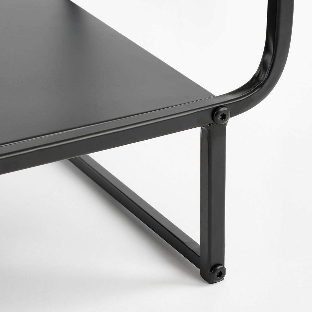 Regal schwarz Metall 3 Ablagen