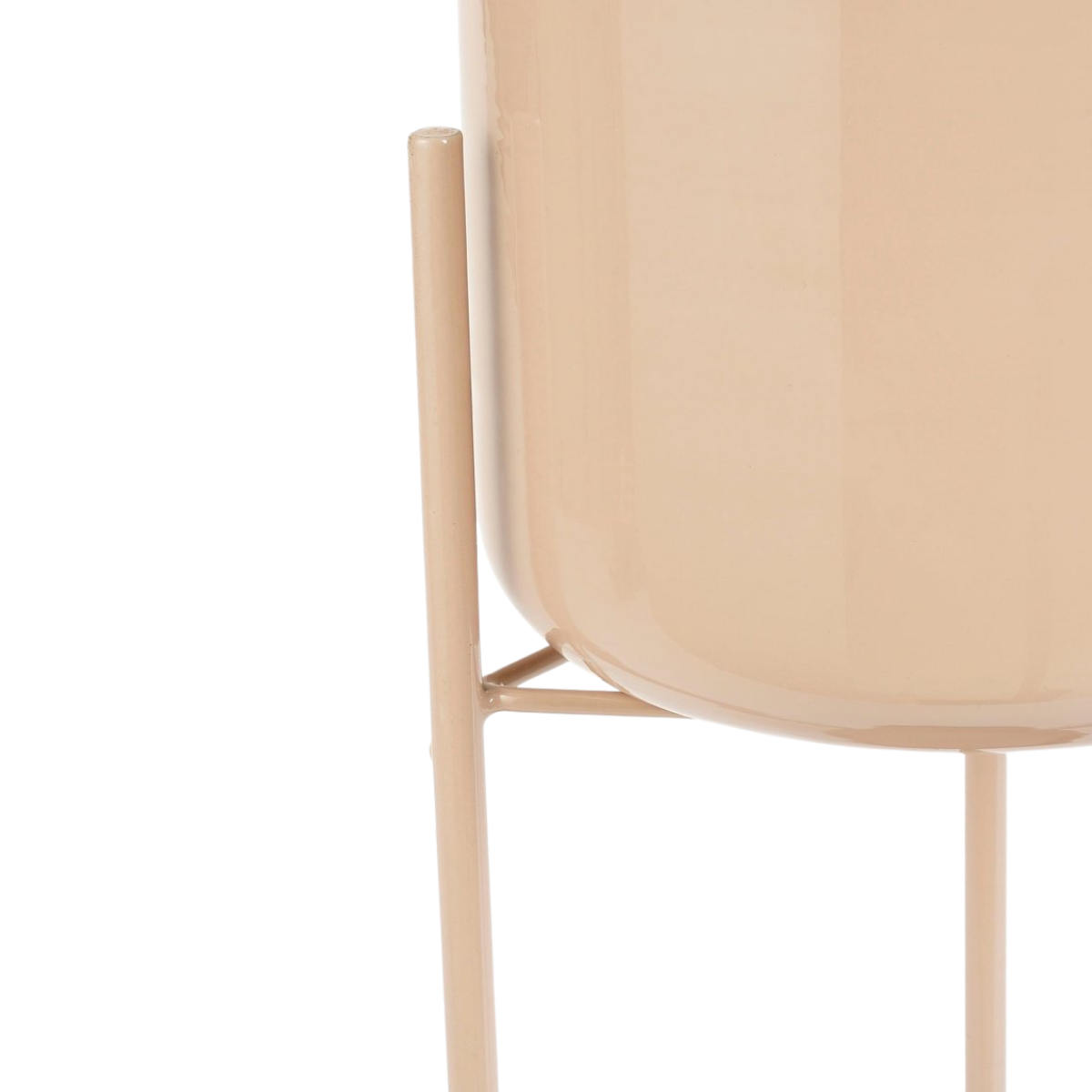 Blumentopf auf Ständer Metall beige