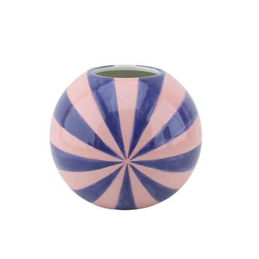 Vase - Blumenvase Wirbel - Pink/Violett- 20x20x17cm