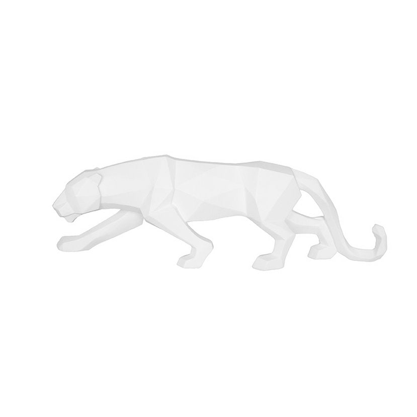 Origami Panther Skulptur Weiß 48 cm – Dekofigur von Present Time