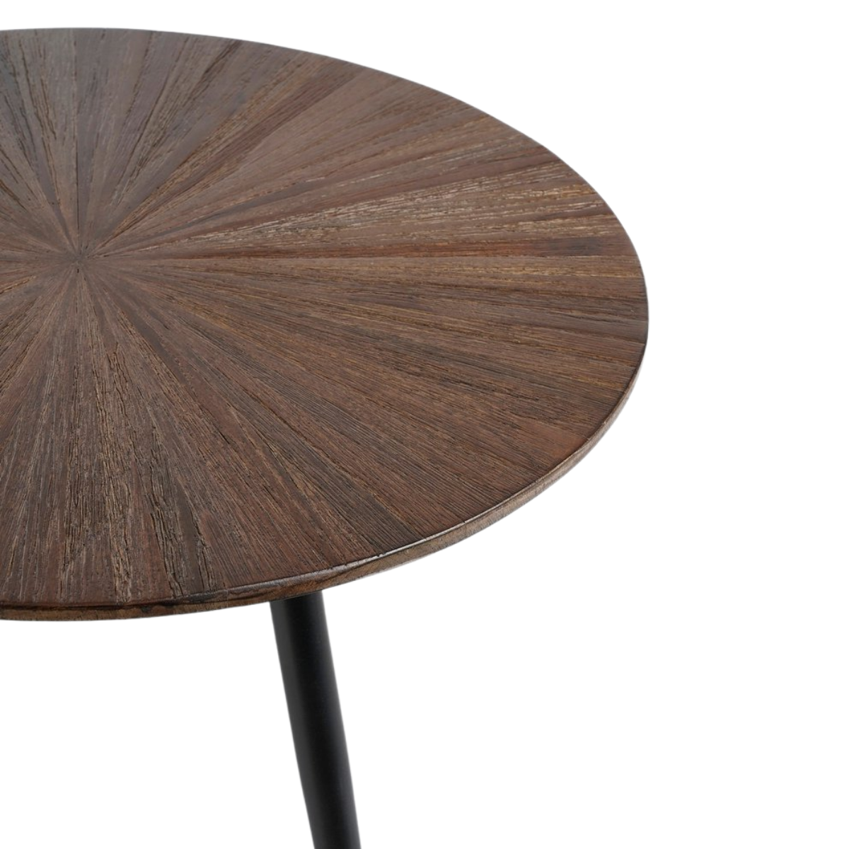 Ensemble de 2 tables basses rondes en bois recyclé, 54 cm 