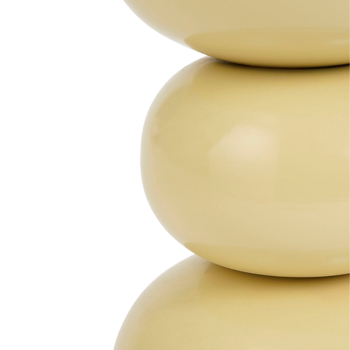 Beistelltisch beige rund 46 cm Kugelform