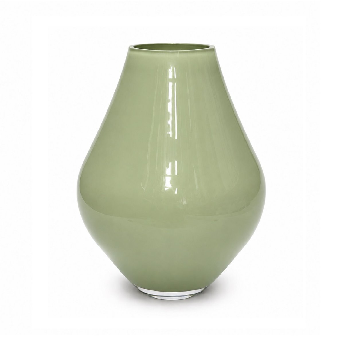 Glasvase Lesse Metallic Pastellgrün Ø 19 oder 22 cm