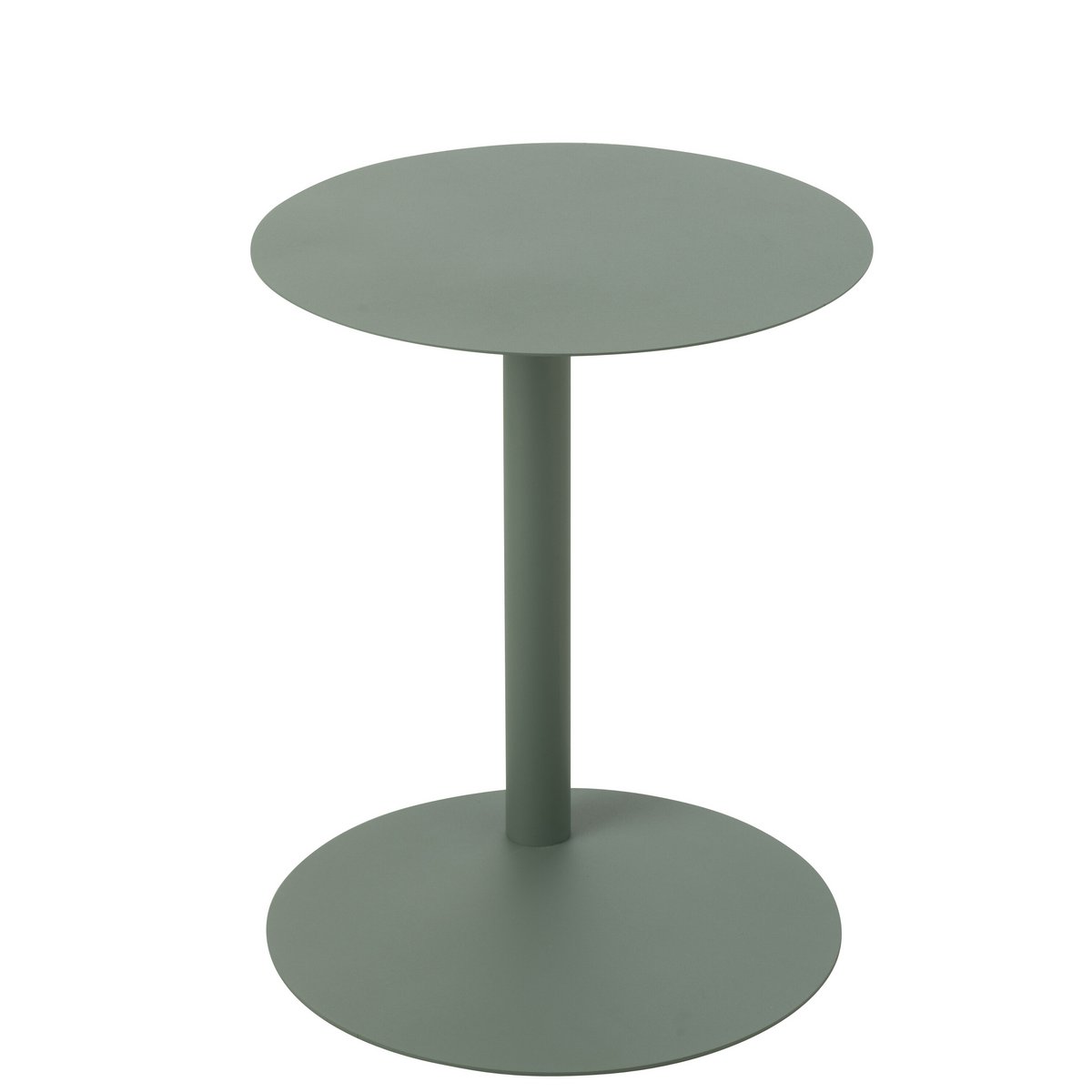 J-Line Beistelltisch rund aus Metall, Grün, 40 × 50 cm