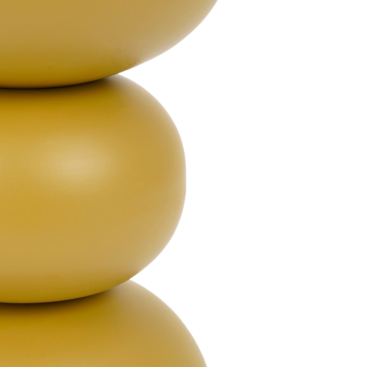 Beistelltisch rund gelb skulpturales Design