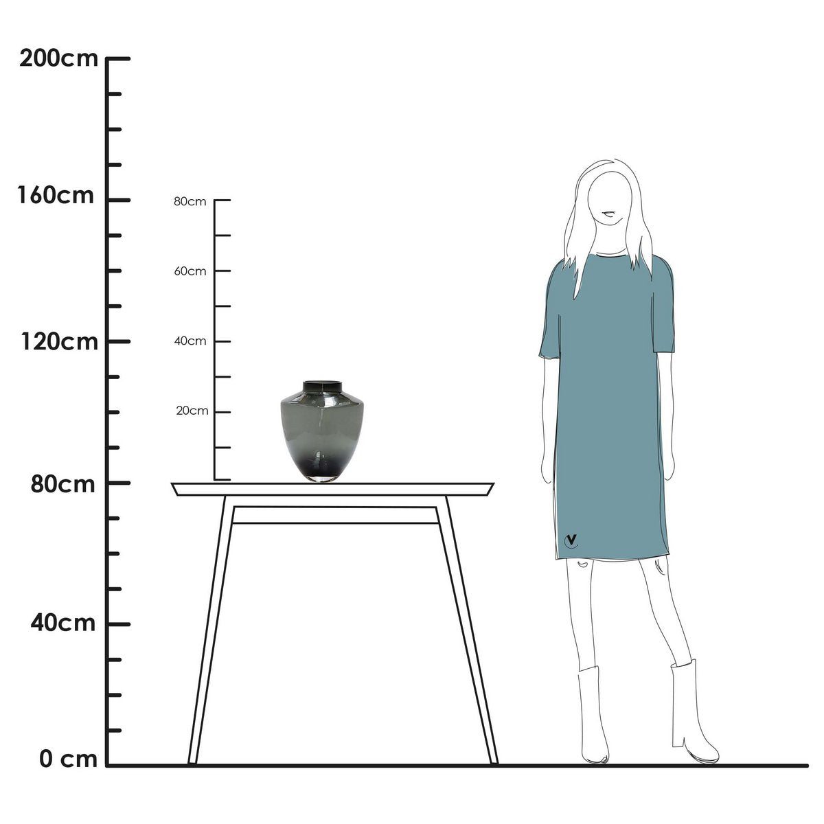 Vasenskizze zur Größenbestimmung