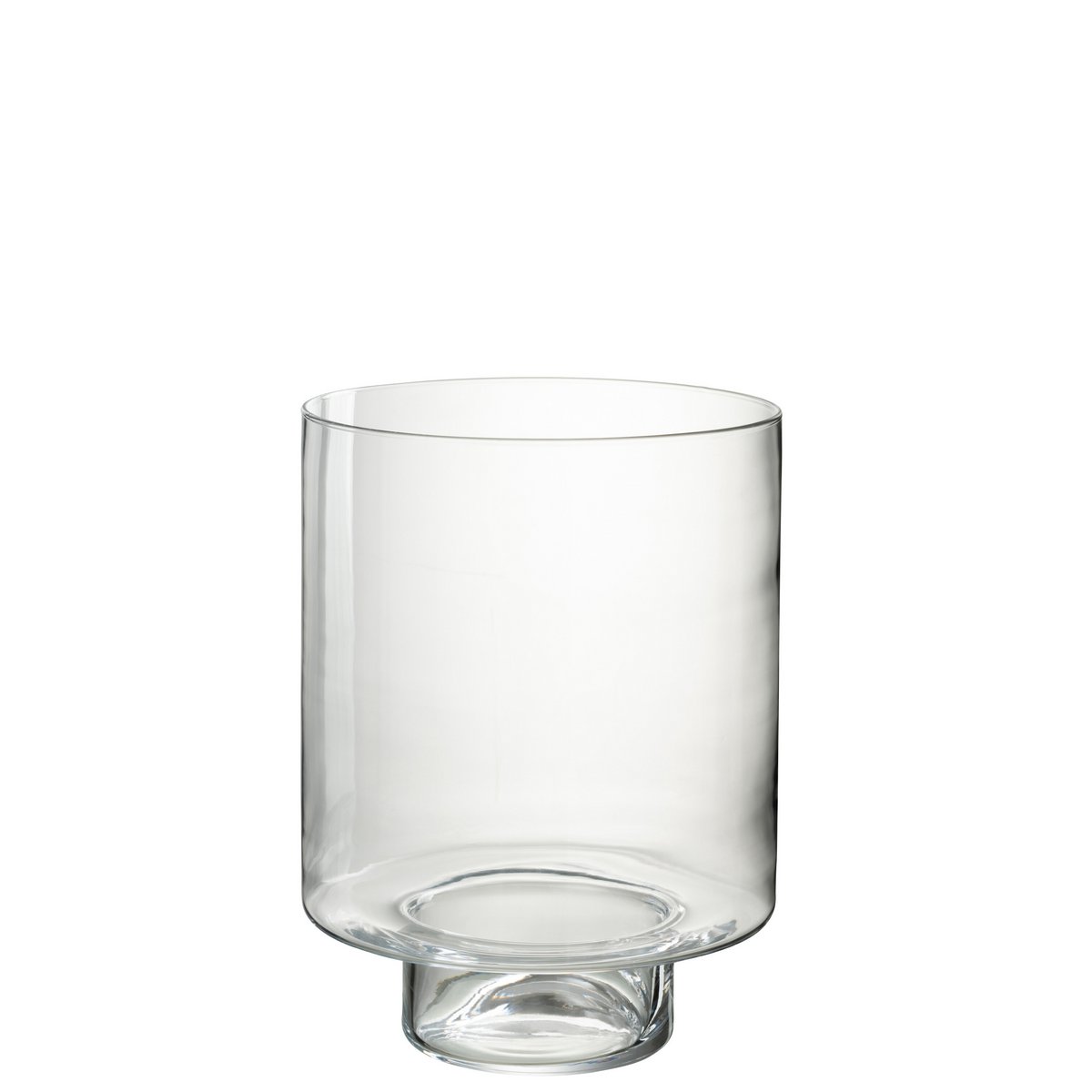 Transparenter Glas-Kerzenhalter in gerader Form, Große Glaslaterne für stilvolle Kerzendekoration.