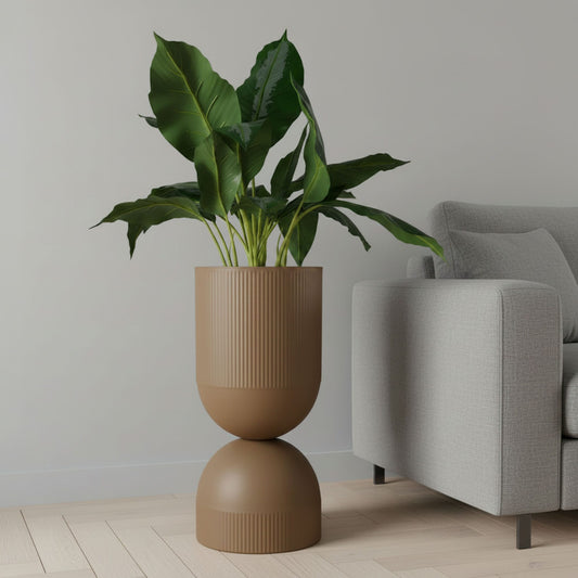 Blumentopf Tonar XL Braun 55 cm – Pflanztopf aus Eisen