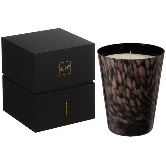 J-Line Scented Candle Noa Sandalwood Black/Gold L