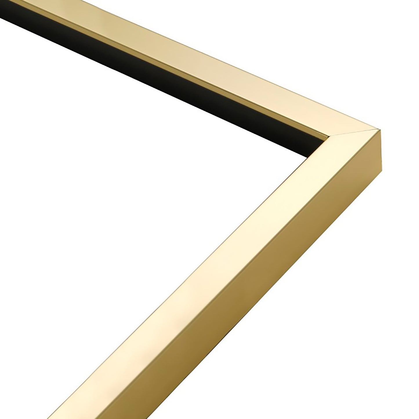 schmaler, goldener Rahmen aus Metall