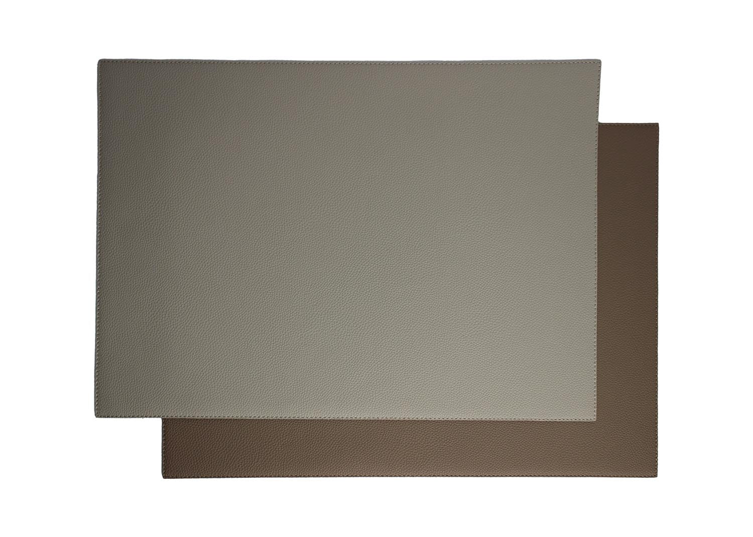 Tischset 6-er Set zweifarbig in grau und mit Rückseite in braun