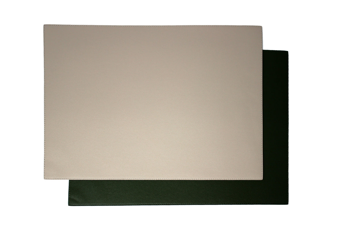 Signature 6er Tischsets aus Kunstleder in Glattleder-Optik, 45 x 33 cm