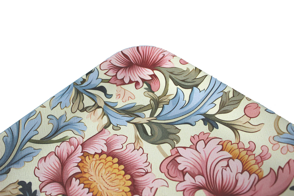Tablett klein flach rechteckig mit Blumenmuster 33 × 25 cm