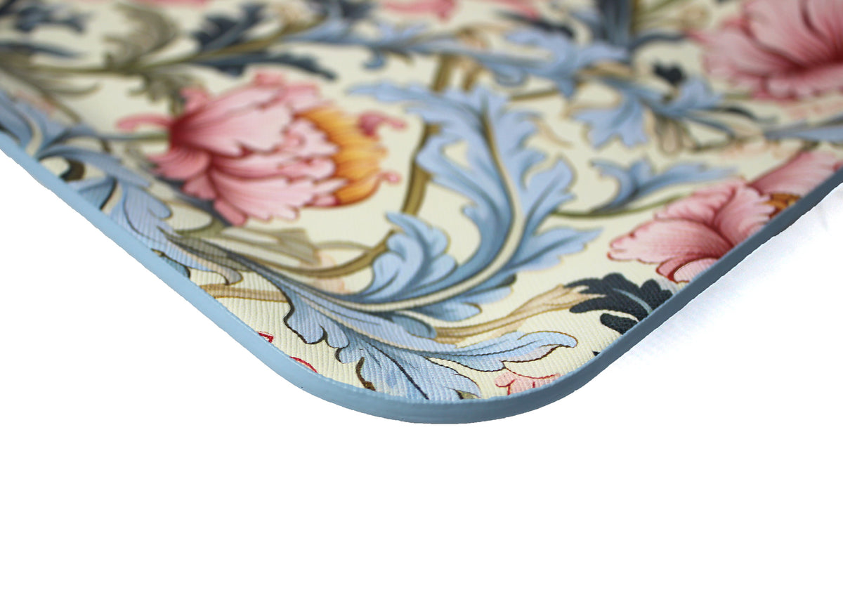 Tablett klein flach rechteckig mit Blumenmuster 33 × 25 cm