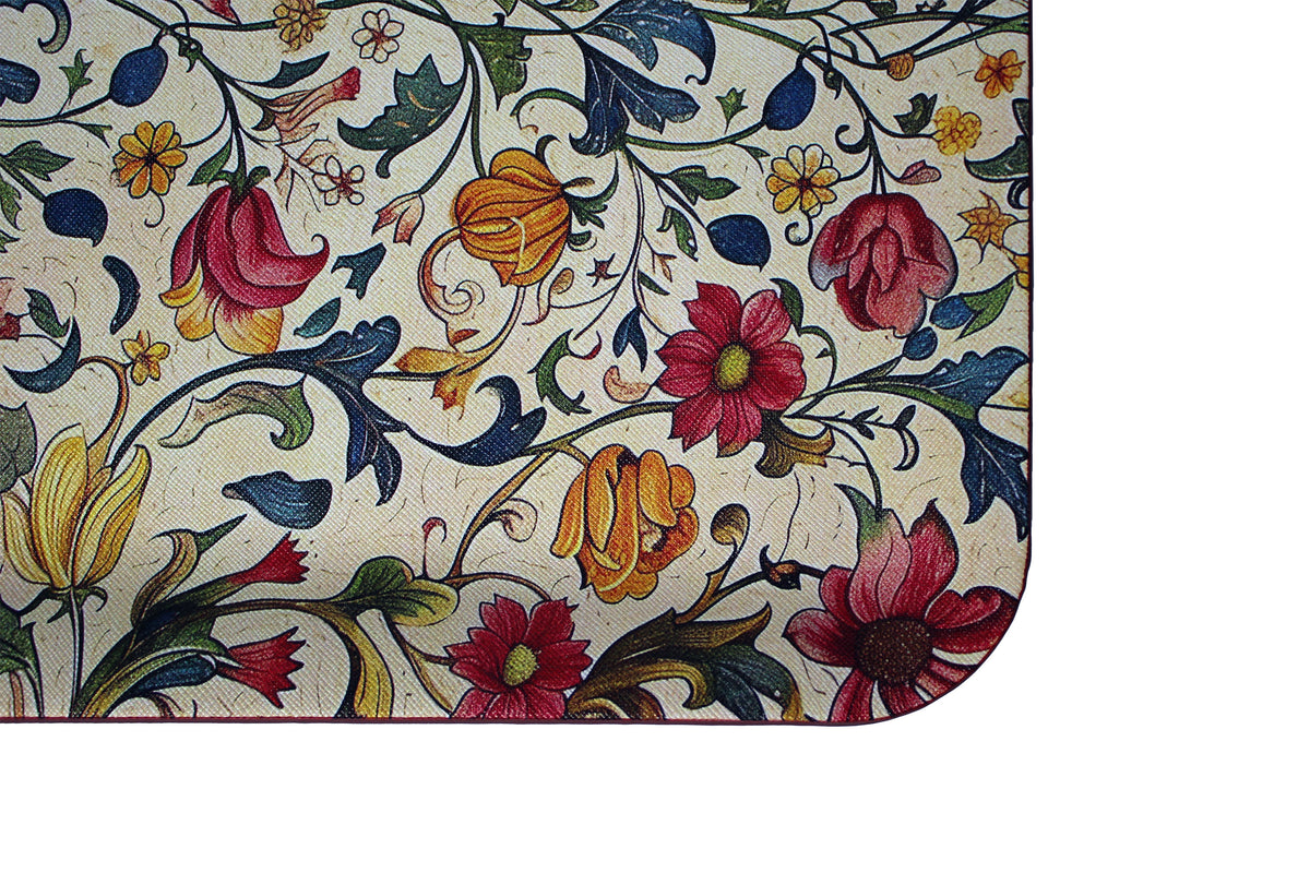 Tablett klein flach rechteckig mit Blumenmuster 33 × 25 cm