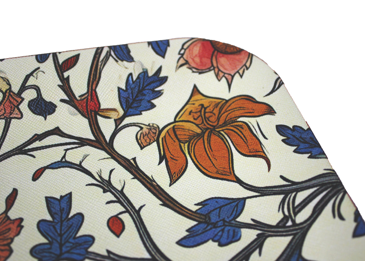 Tablett klein flach rechteckig mit Blumenmuster 33 × 25 cm