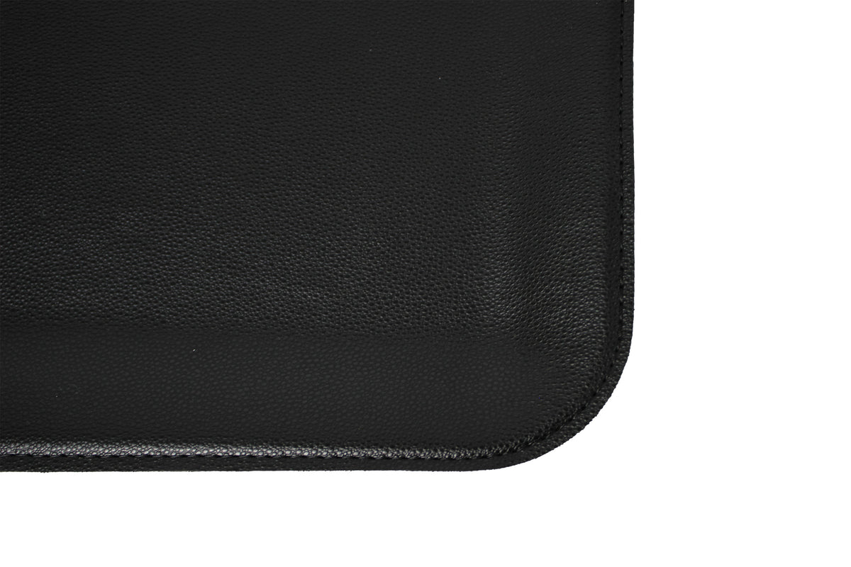 Tablett klein flach aus Kunstleder in Schwarz Petrol 33 × 25 cm