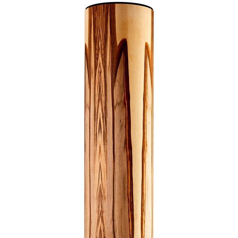Lampenschirm Zylinder in Satin Nussbaum Furnier mit Streifen von Leuchtnatur