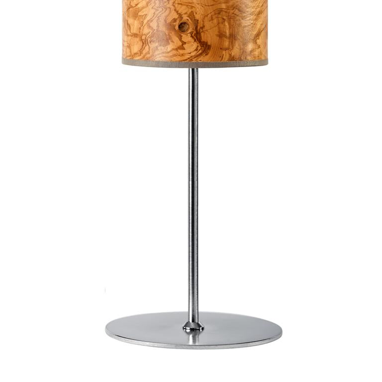 Lampenschirm in Holz braun von Leuchtnatur Zylinderform