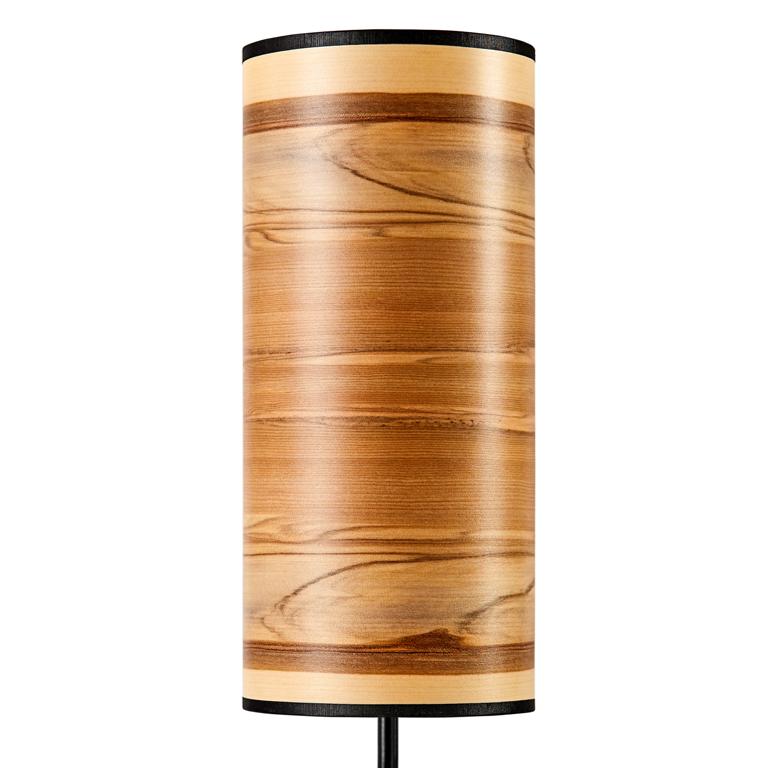 Lampenschirm aus Holzfurnier mit Streifen Nussbaum