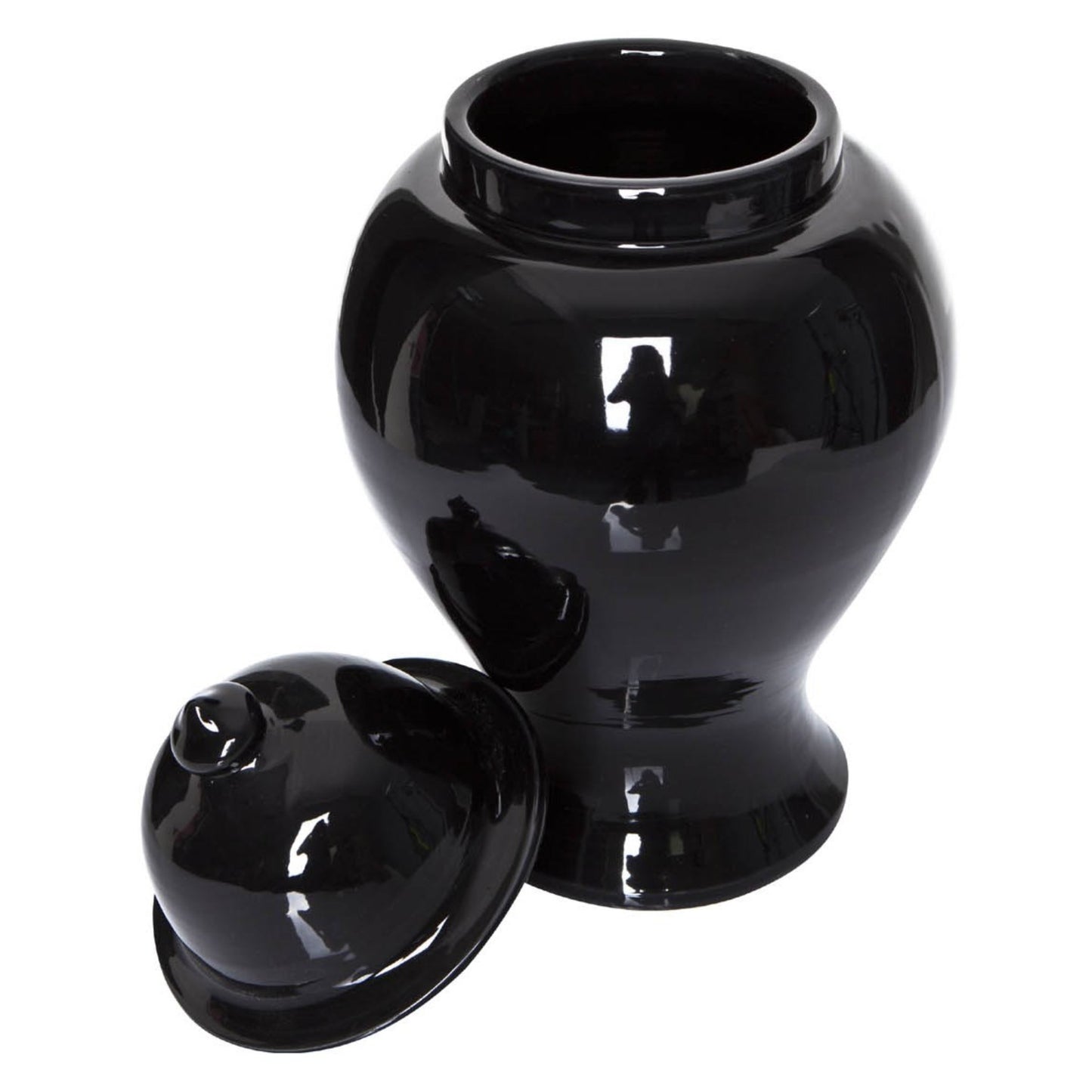 Vase handgefertigt aus Italien klassisch in schwarz