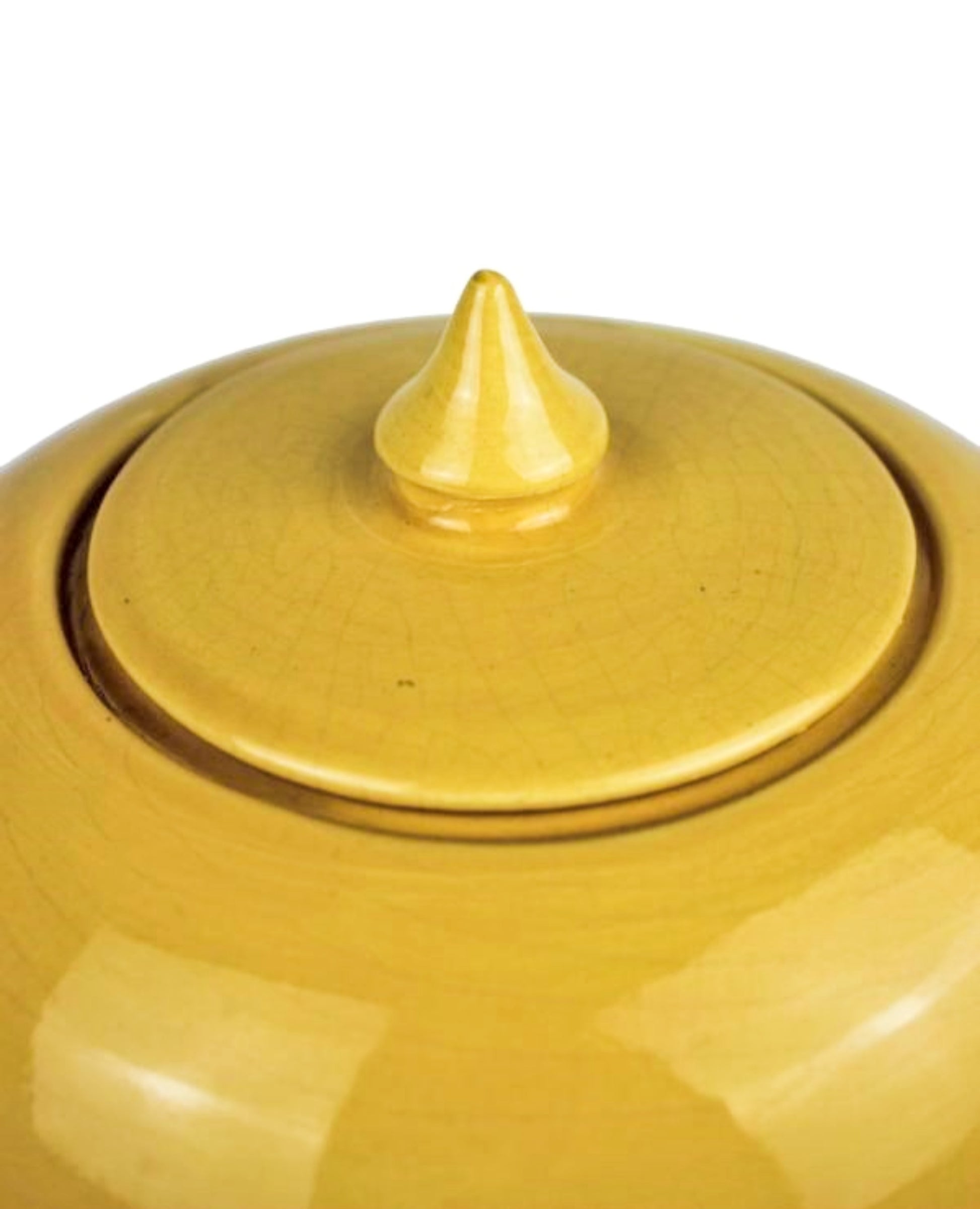 Dekovase in Farbe gelb aus Keramik