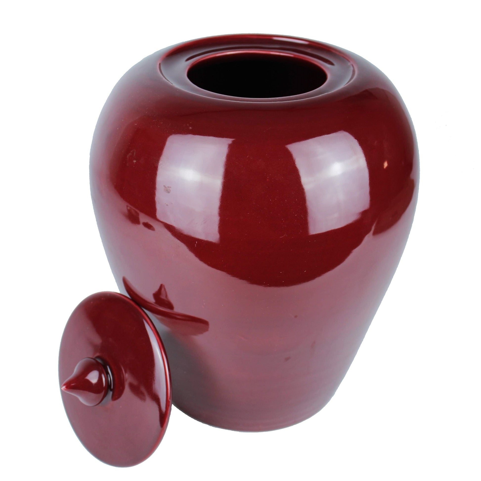 Vase mit Deckel aus Keramik handgemacht