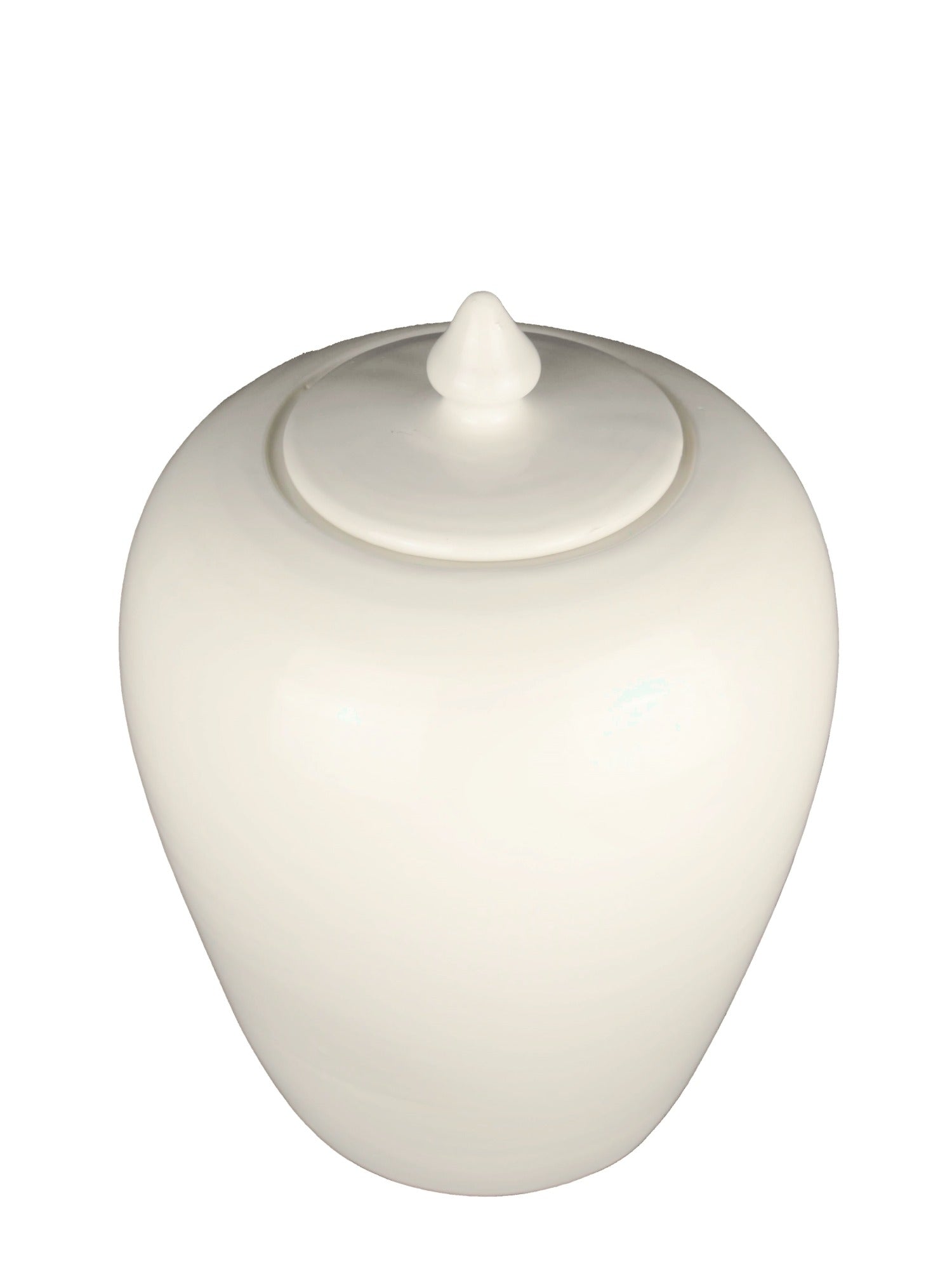 creme farbene Vase aus Keramik bauchig