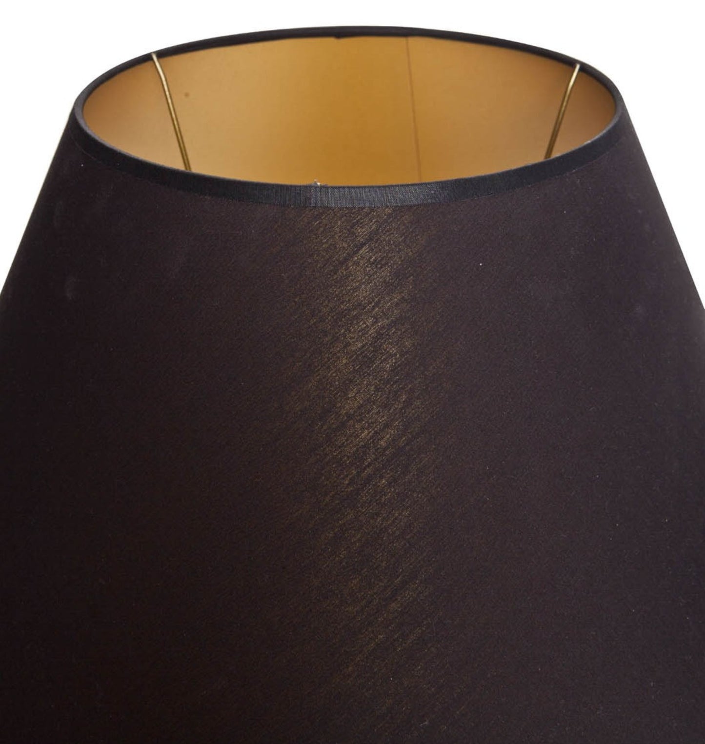 Lampenschirm in schwarzem Stoff in klassischer Form