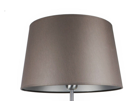 Lampenschirm aus dunkelgrauem Stoff innen silber für Tischlampen