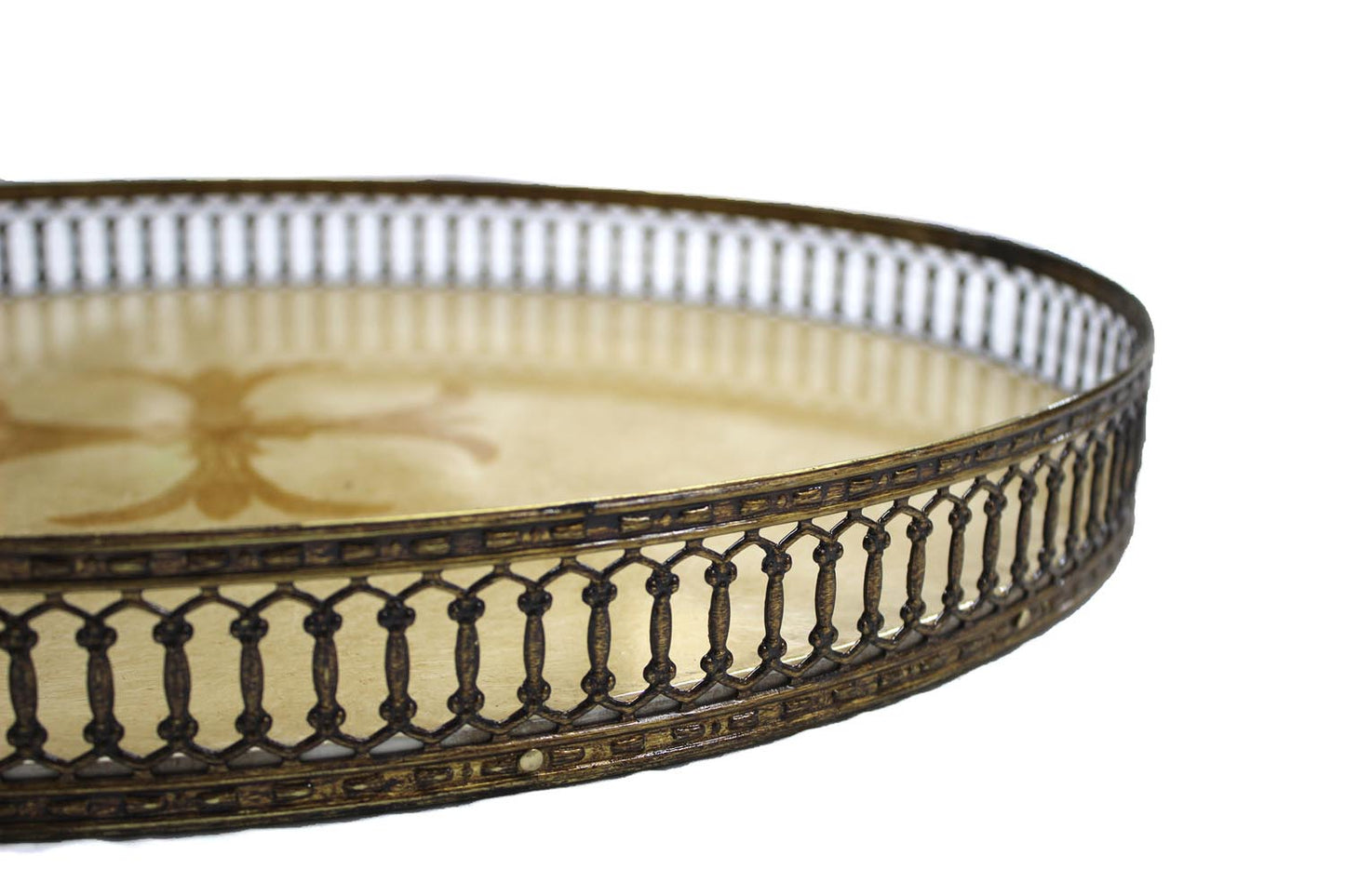 Signature tray oval cream dark grey FC-115