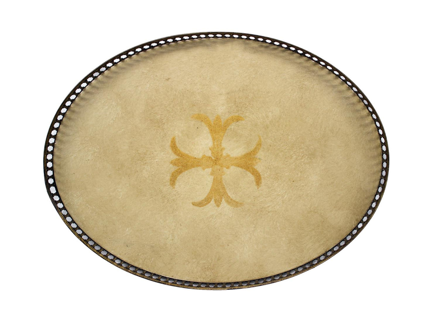 Signature tray oval cream dark grey FC-115