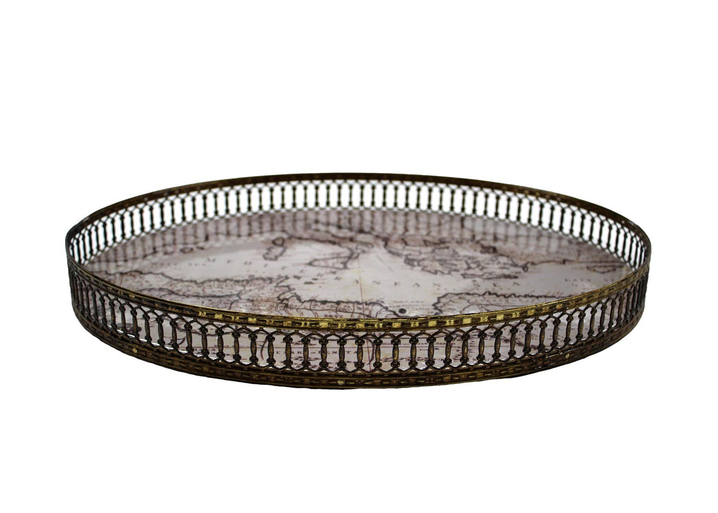 Signature tray oval cream dark grey FC-115