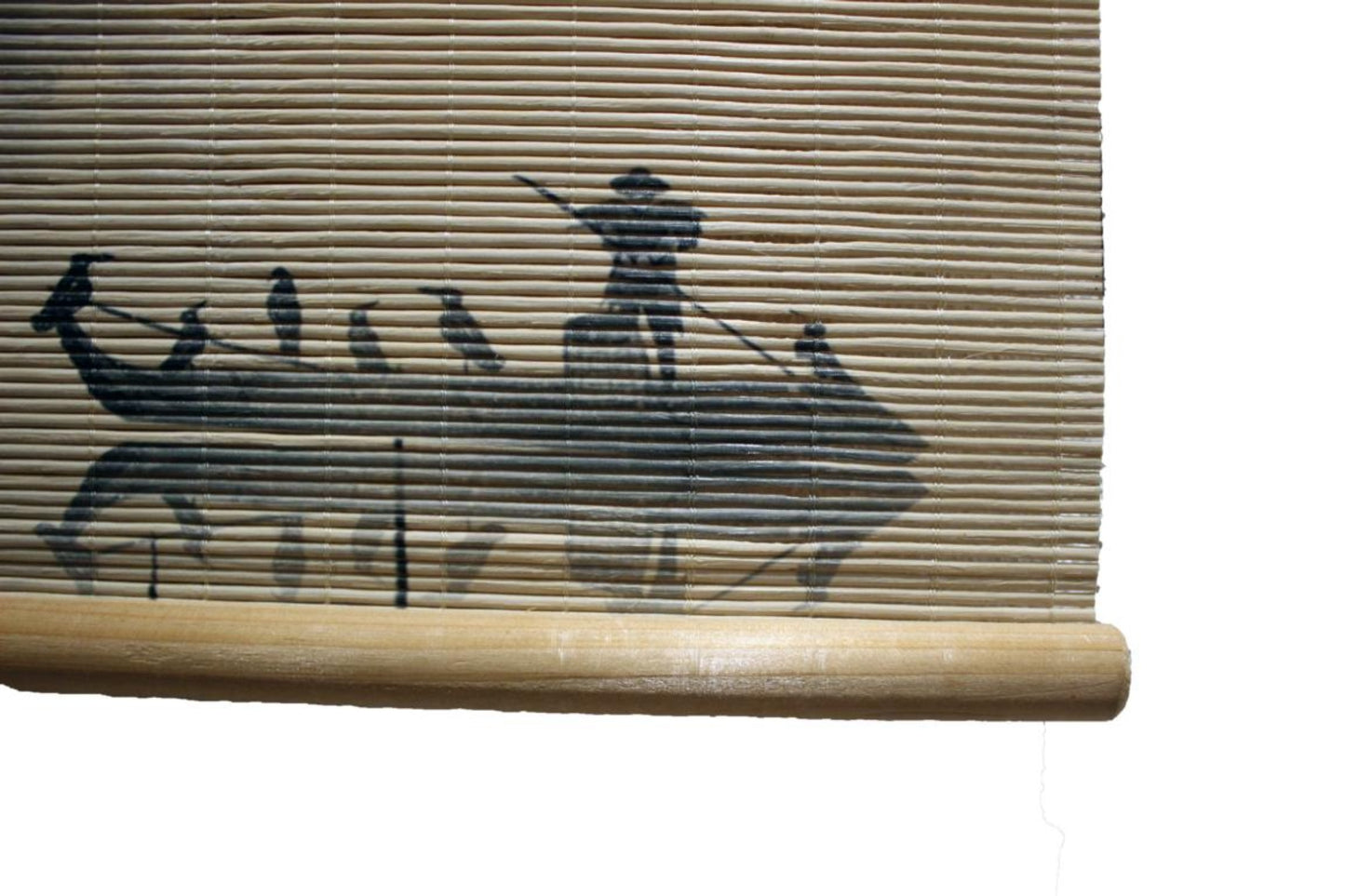 Bambus Wandschmuck mit Stange oben und unten und aufrollbar