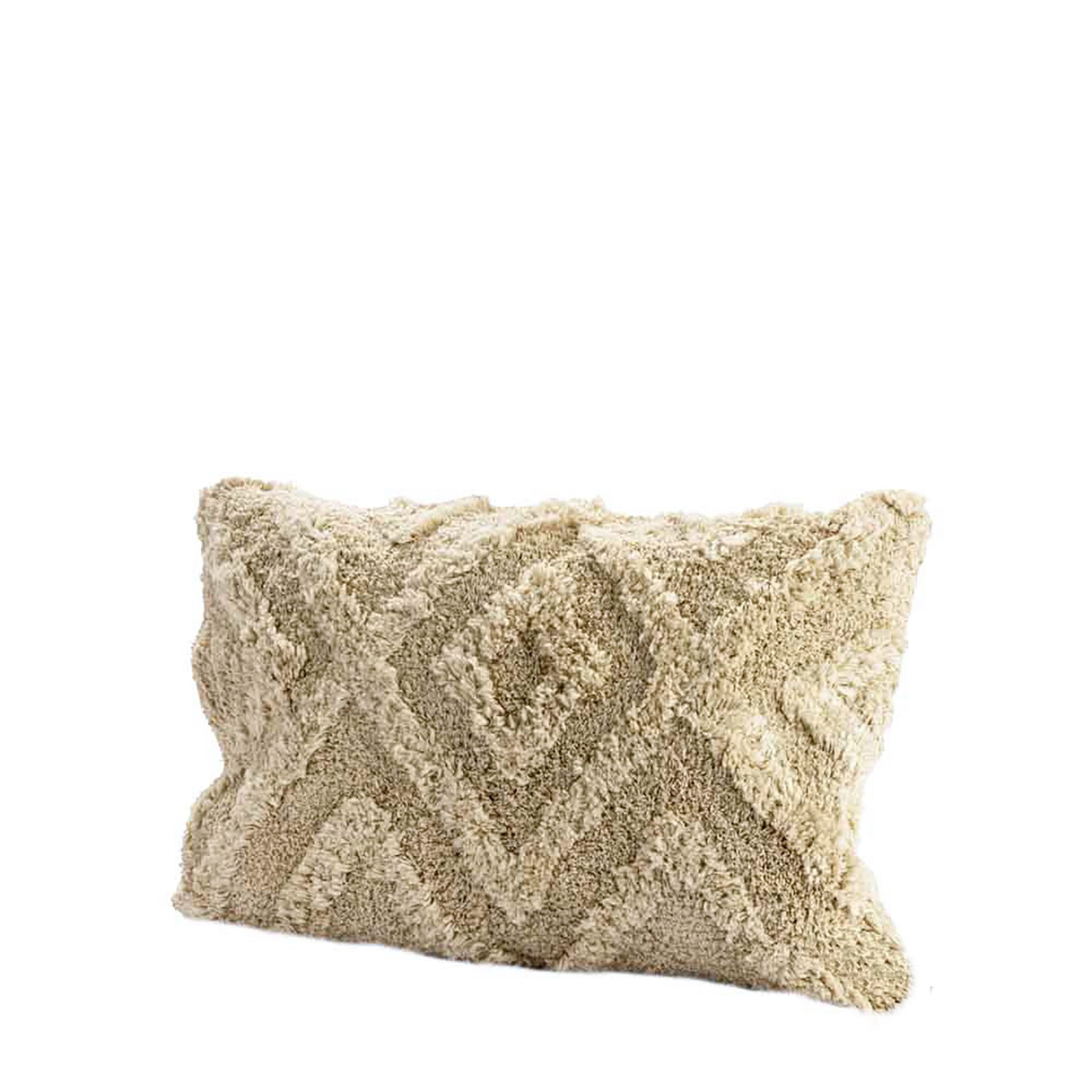 Kissen rechteckig aus Baumwolle in creme weiß 40 x 60 cm