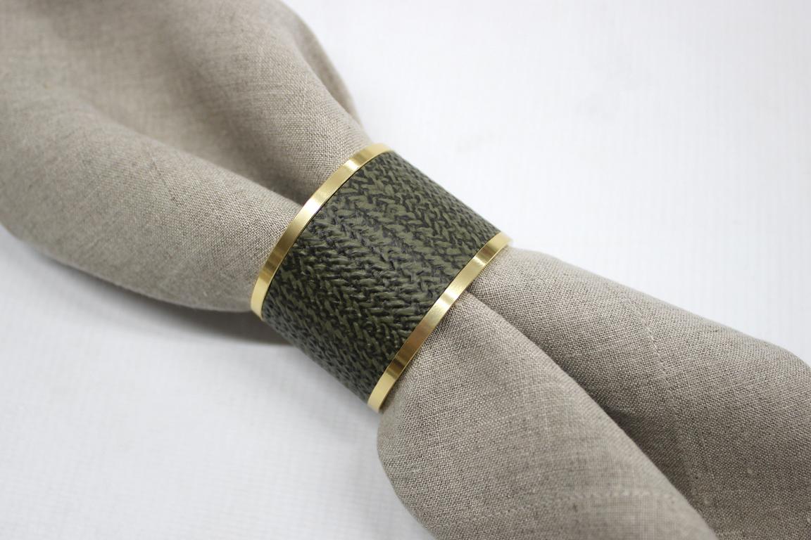 Signature napkin rings reptile faux leather