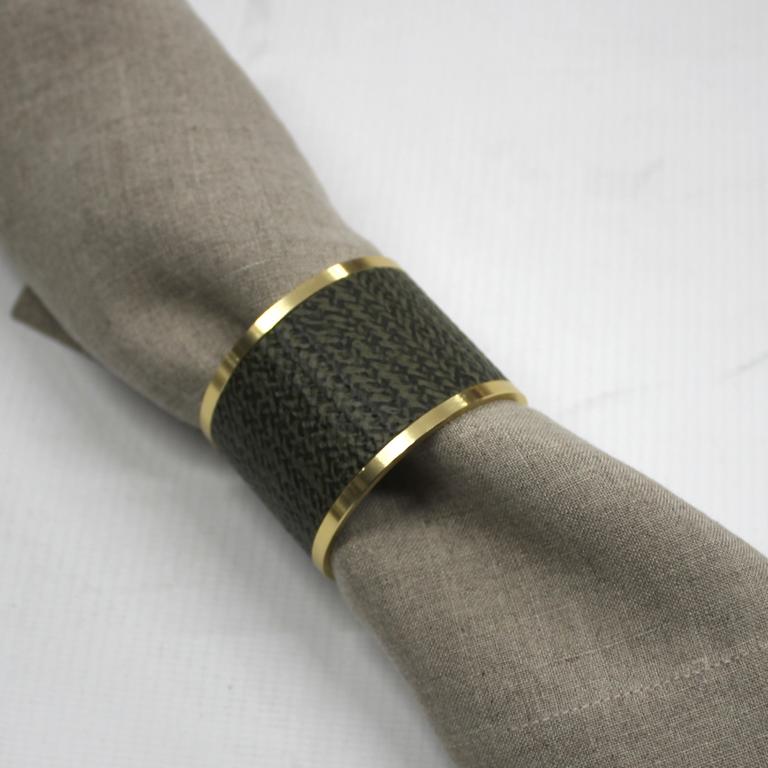 Signature napkin rings reptile faux leather