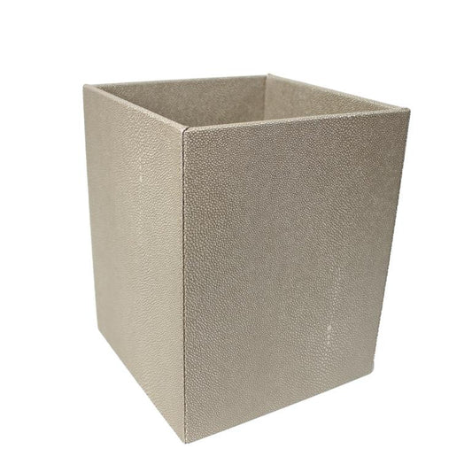 Papierkorb in Rochenoptik beige  aus Kunstleder