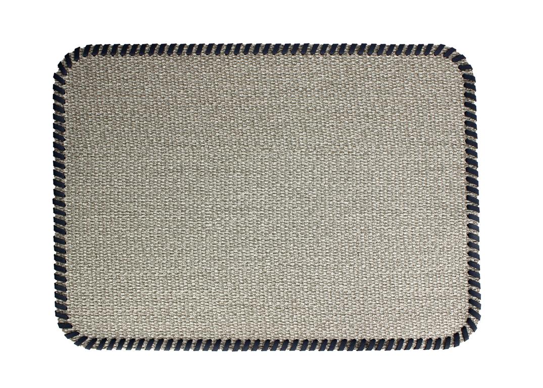 Tischset 45 x 33 cm abgerundet und mit Leder vegan