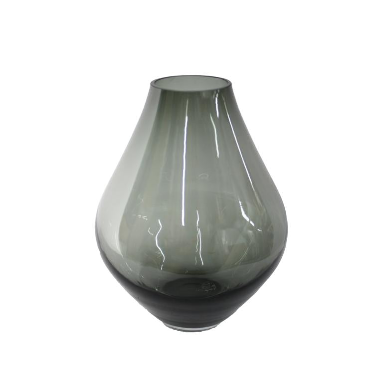 Dunkelgraue Vase mit schlichter und moderner Silhouette