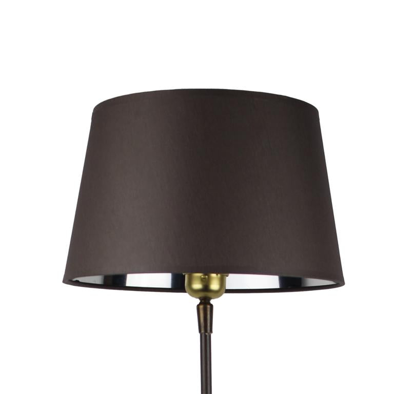 Lampenschirm dunkelgrau innen silber für Leselampen unten gehalten