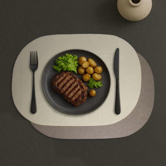 Signature 6-er Tischsets oval Galuchat