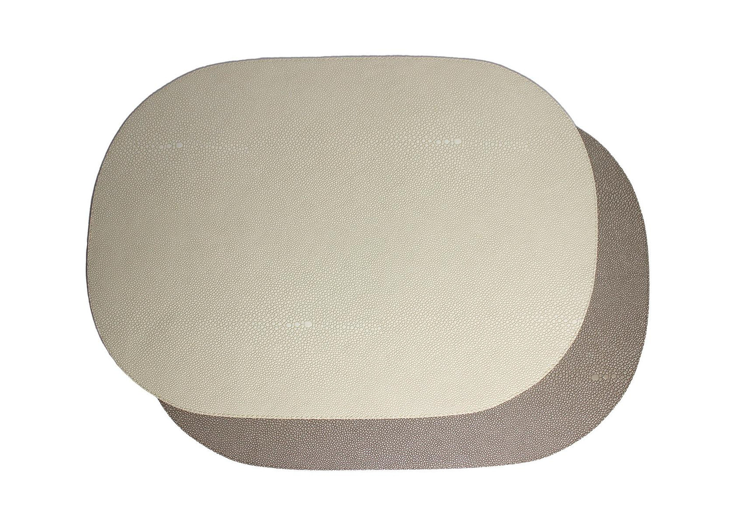 Signature 6 sets de table ovales Galuchat